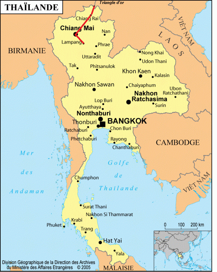 carte thailande