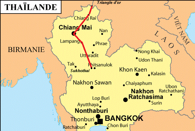 carte thailande