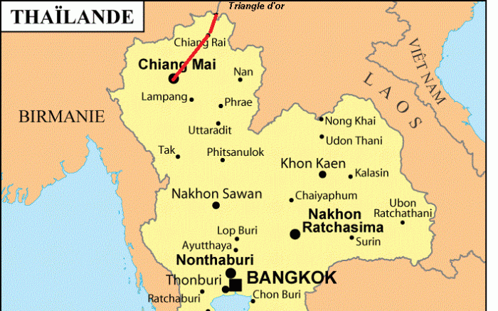carte Thailande
