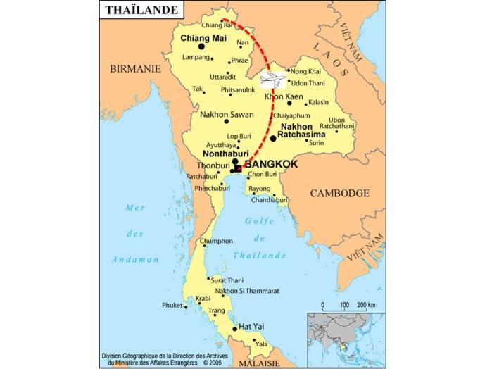 carte thailande