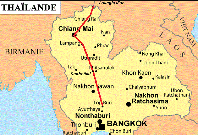 carte thailande